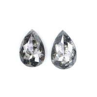 Natural Loose Pear Diamond, Salt And Pepper Pear Diamond, Natural Loose Diamond, Pear Rose Cut Diamond, 0.50 CT Pear Cut Diamond KR2635