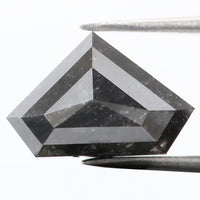 2.85 Ct Natural Loose Diamond Shield Black Color I3 Clarity 11.80 MM KDL8767