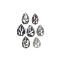 Natural Loose Pear Diamond, Salt And Pepper Pear Diamond, Natural Loose Diamond, Pear Rose Cut Diamond, 0.94 CT Pear Cut Diamond L2734