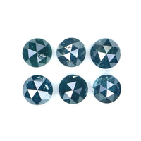 Natural Loose Round Rose Cut Blue Color Diamond 2.38 CT 4.36 MM Rose Cut Shape Diamond L2425