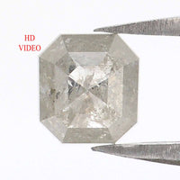 Natural Loose Radiant Grey Color Diamond 0.81 CT 5.50 MM Radiant Shape Rose Cut Diamond L5964