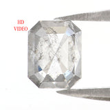Natural Loose Emerald Diamond, Salt And Pepper Emerald Diamond, Natural Loose Diamond, Emerald Cut Diamond, 0.95 CT Emerald Shape KDL2745