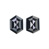 Natural Loose Hexagon Diamond, Hexagon Black Color Diamond, Natural Loose Diamond, Hexagon Rose Cut Diamond 0.74 CT Hexagon Shape L2746