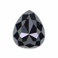 Natural Loose Pear Diamond Black Color 1.62 CT 8.80 MM Pear Shape Rose Cut Diamond L6183