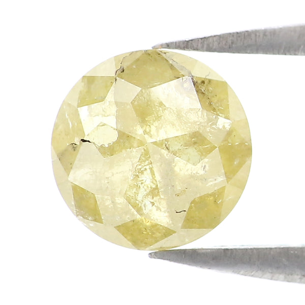 Natural Loose Rose Cut Yellow Color Diamond 1.07 CT 6.40 MM Round Rose Cut Shape Diamond KDK2496