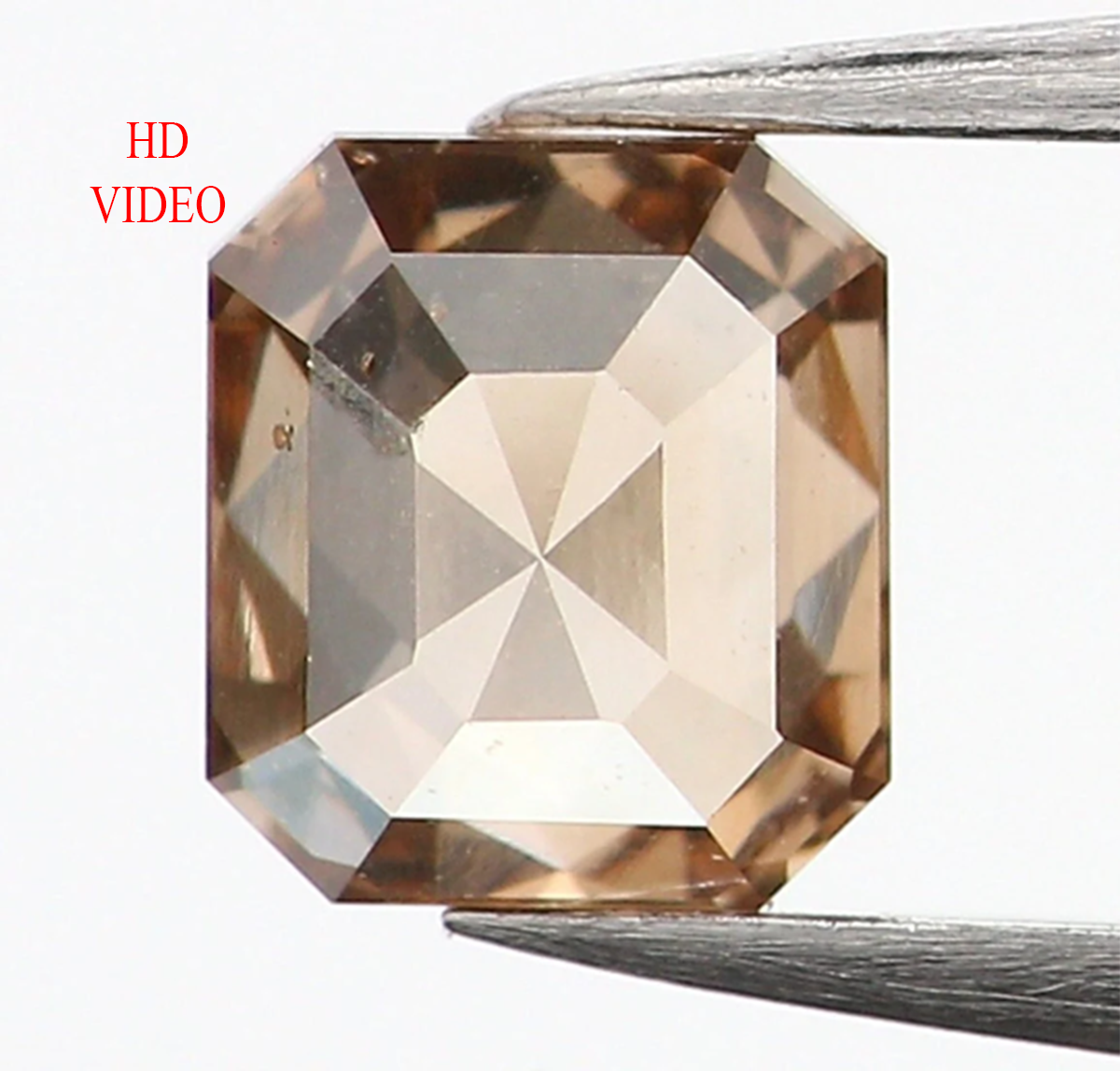 0.33 Ct Natural Loose Diamond, Emerald Cut Diamond, Brown Diamond, Polished Diamond, Rose Cut Diamond, Rustic Diamond, Antique Diamond L769