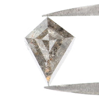Natural Loose Kite Salt And Pepper Diamond Black Grey Color 0.68 CT 6.85 MM Kite Shape Rose Cut Diamond KDL1342
