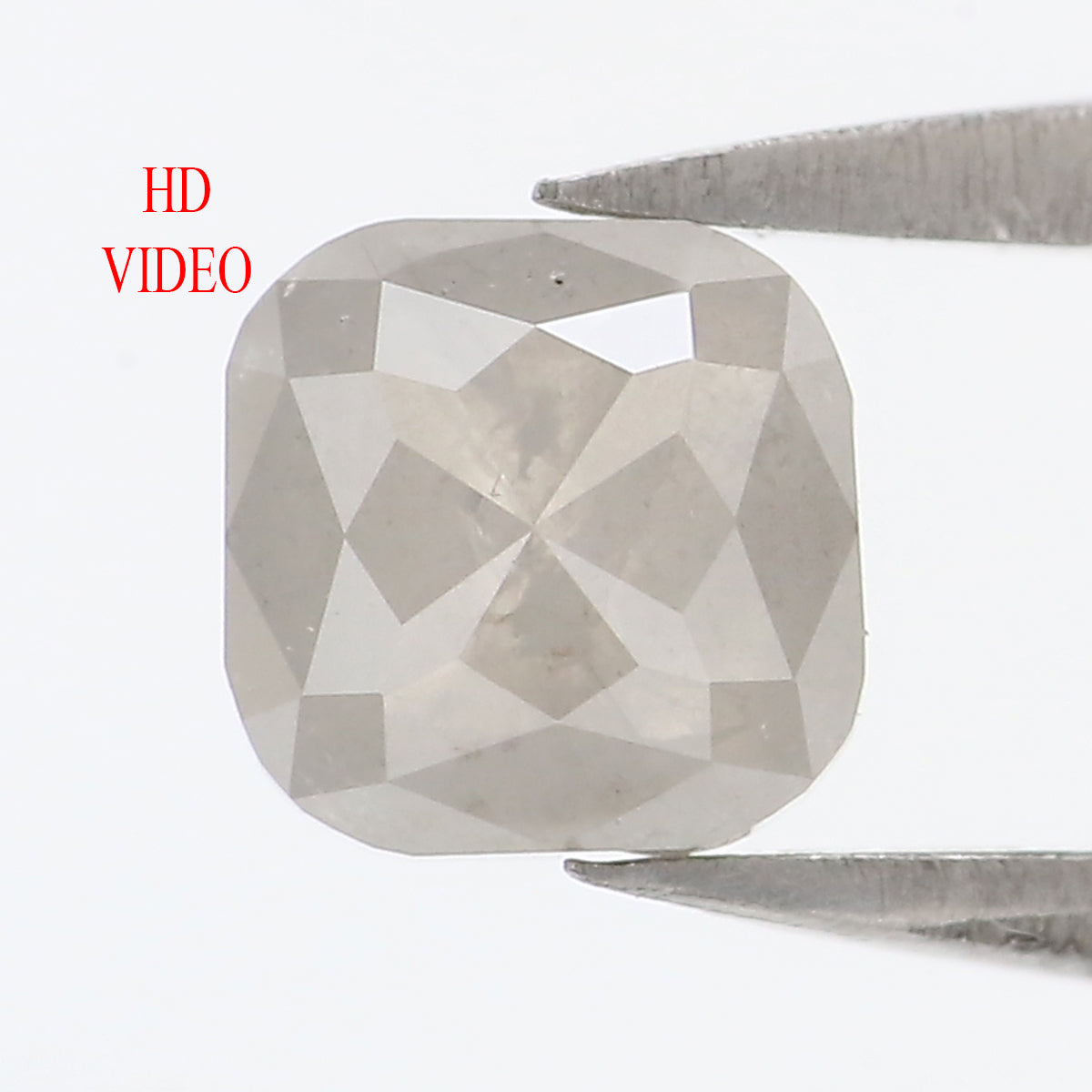 0.97 CT Natural Loose Cushion Shape Diamond Grey Color Cushion Cut Diamond 5.40 MM Natural Loose Grey Color Cushion Rose Cut Diamond LQ7331
