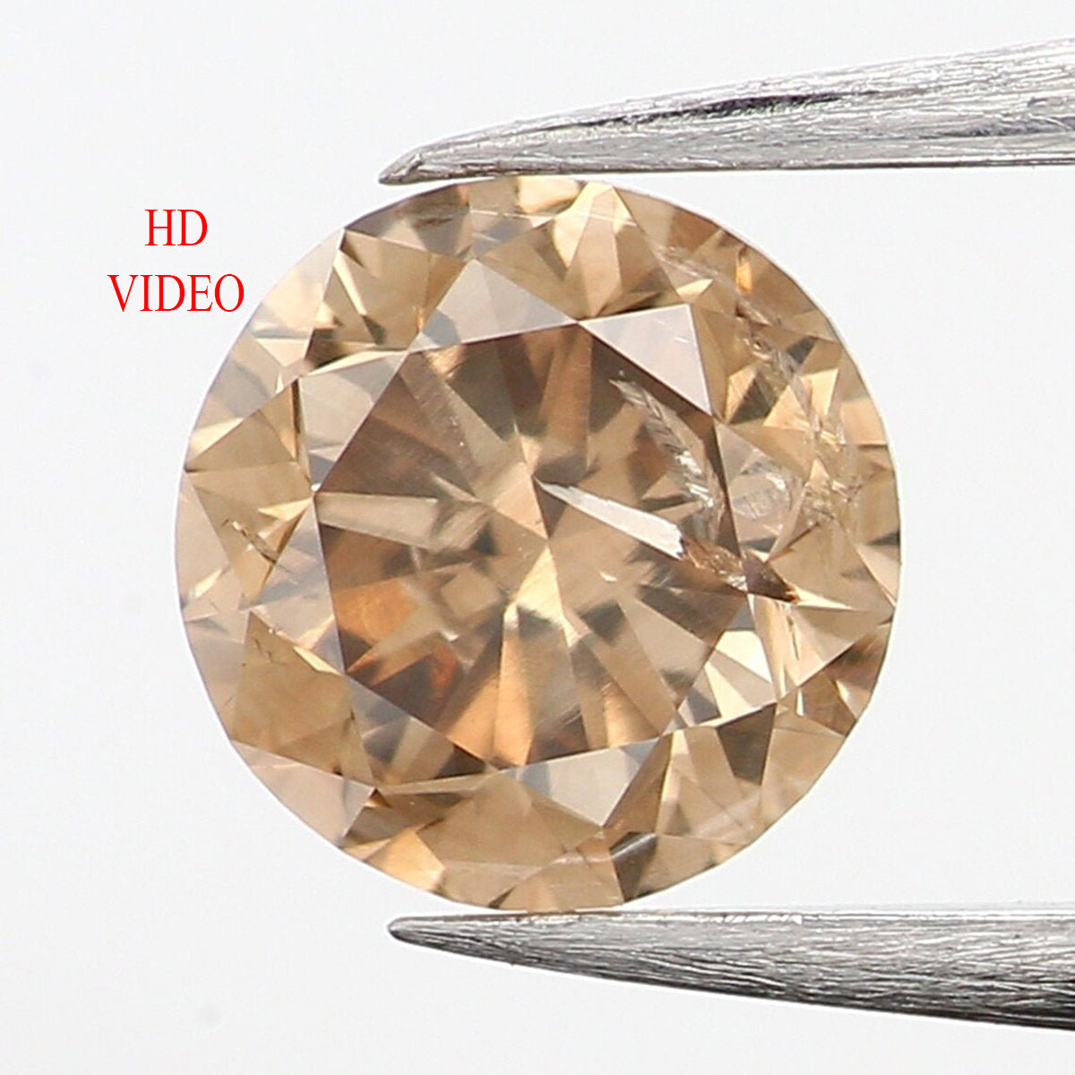 0.36 Ct Natural Loose Round Shape Diamond Brown Color Round Cut Diamond 4.40 MM Natural Loose Brown Color Round Brilliant Cut Diamond LQ484