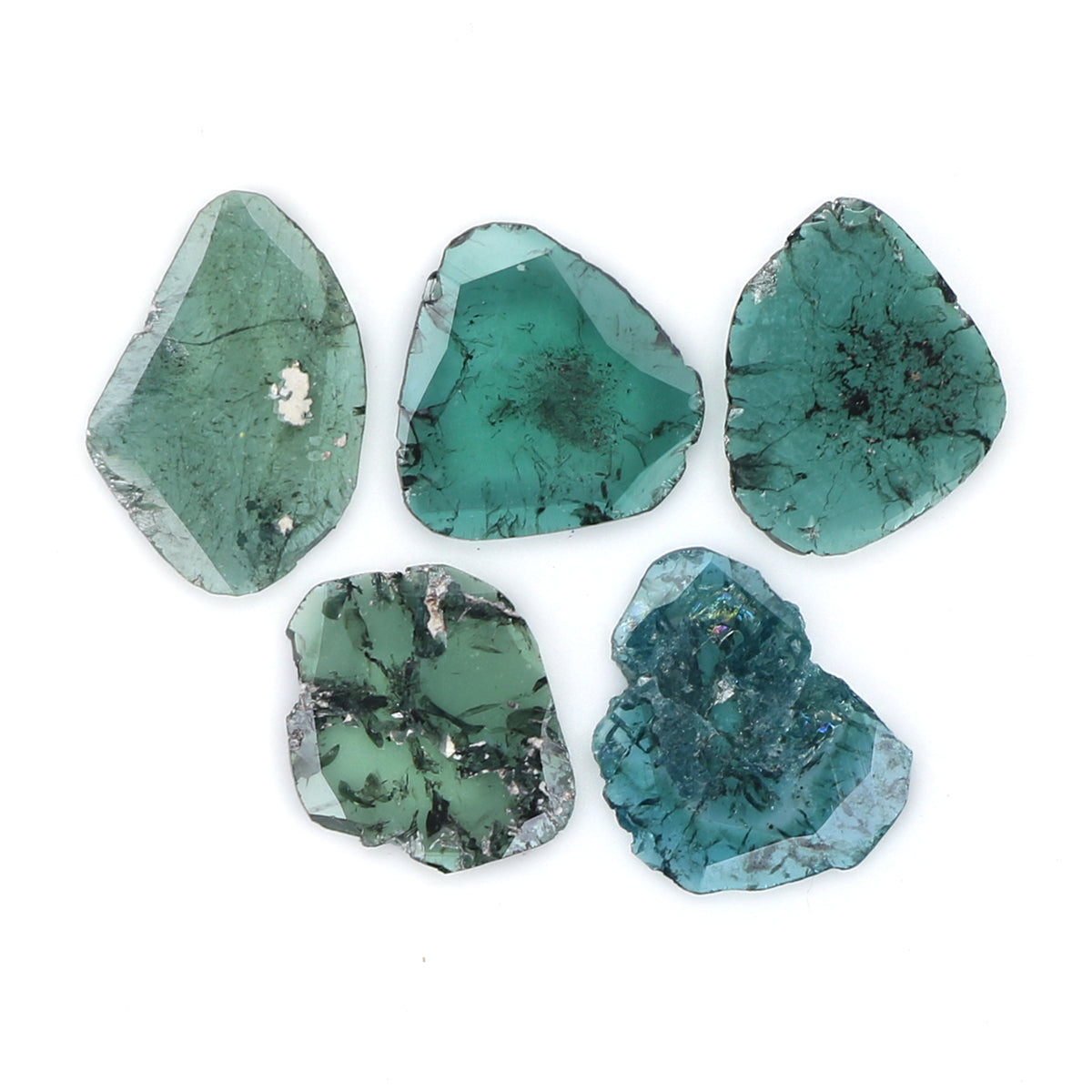 1.71 CT Natural Loose Slice Shape Diamond Blue Color Slice Cut Diamond 7.55 MM Natural Loose Blue Color Slice Irregular Cut Diamond KQ2461
