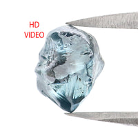 Natural Loose Rough Blue Color Diamond 1.40 CT 6.60 MM Rough Irregular Cut Diamond KDL2329