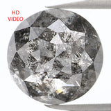 Natural Loose Rose Cut Salt And Pepper Diamond Black Grey Color 2.21 CT 8.00 MM Rose Cut Shape Diamond KDL1093