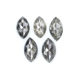 Natural Loose Marquise Diamond, Salt And Pepper Marquise Diamond, Natural Loose Diamond, Rose Cut Diamond, 0.75 CT Marquise Shape KR2633