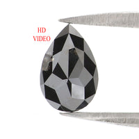 Natural Loose Pear Diamond, Pear Black Color Diamond, Natural Loose Diamond, Pear Rose Cut Diamond, Rose Cut Pear 0.53 CT Pear Shape KR2643
