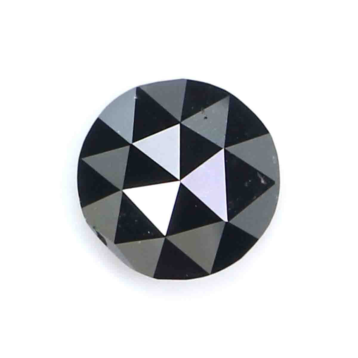 0.98 CT Natural Loose Round Rose Cut Diamond Black Color Round Shape Diamond 6.30 MM Natural Loose Black Color Round Rose Cut Diamond KQ1844