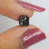 IGI CERTIFIED 1.22 Ct Natural Loose Diamond Radiant Cut Fancy Black Color 6 MM KDL8539