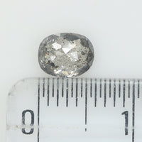 0.68 Ct Natural Loose Diamond Oval Black Grey Salt And Pepper Color I3 Clarity 5.90 MM KDL8745