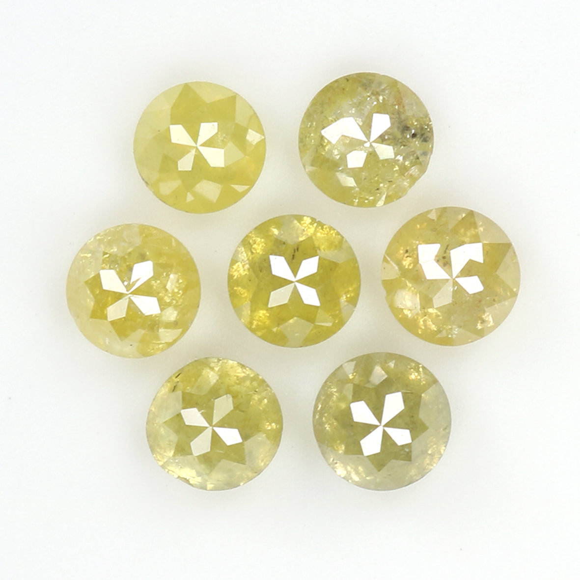 1.42 CT Natural Loose Round Rose Cut Diamond Yellow Color Round Shape Diamond 3.30 MM Natural Yellow Color Round Rose Cut Diamond LQ1740
