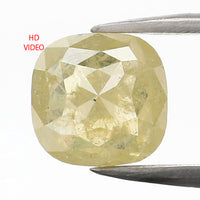 0.81 Ct Natural Loose Diamond, Cushion Diamond, Yellow Diamond, Polished Diamond, Real Diamond, Rustic Diamond, Antique Diamond KDL9098