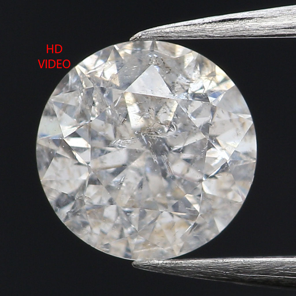 0.47 Ct Natural Loose Diamond, White Diamond, Round Diamond, Round Brilliant Cut Diamond, Sparkling Diamond, Rustic Diamond KDL346