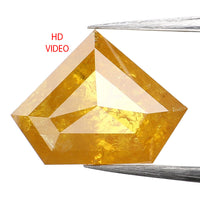 3.24 Ct Natural Loose Diamond, Shield Cut Diamond, Yellow Color Diamond, Rose Cut Diamond, Real Rustic Diamond, Antique Diamond KDL9780