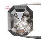1.70 CT Natural Loose Diamond, Emerald Cut Diamond, Salt And Pepper Diamond, Black Diamond, Grey Diamond, Antique Rose Cut Diamond KDL187