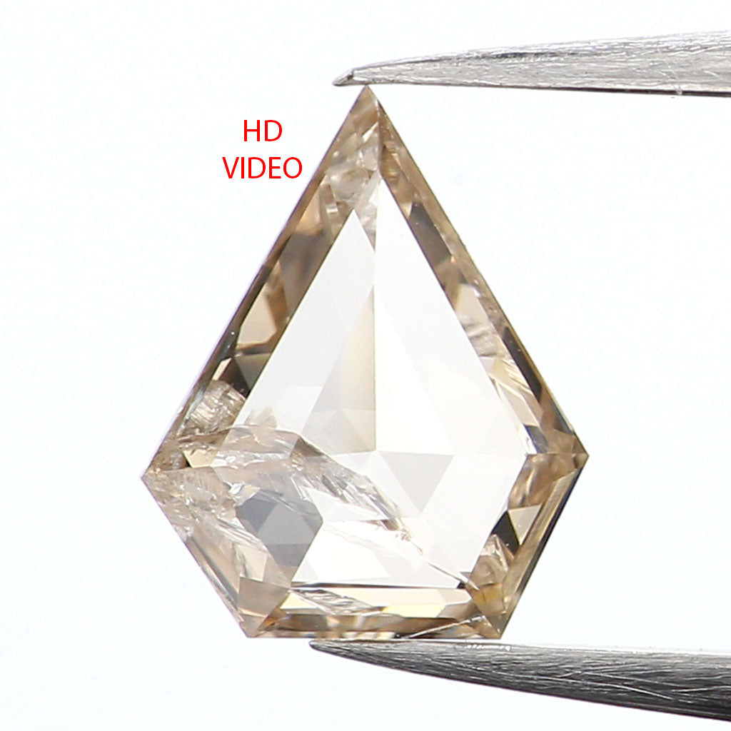 0.69 CT Natural Loose Shield Shape Diamond Brown Color Shield Cut Diamond 5.20 MM Natural Loose Brown Color Shield Rose Cut Diamond LQ4975