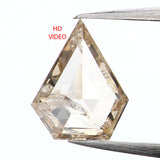 0.69 Ct Natural Loose Diamond, Shield Cut Diamond, Brown Color Diamond, Rose Cut Diamond, Real Rustic Diamond, Antique Diamond L4975