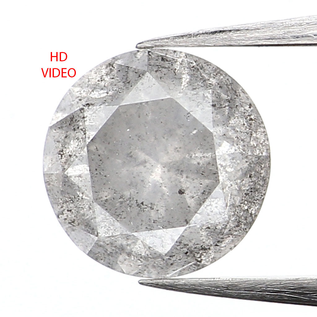 0.96 CT Natural Loose Round Shape Diamond Grey Color Round Cut Diamond 6.05 MM Natural Loose Diamond Round Brilliant Cut Diamond LQ262