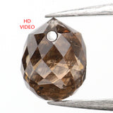 0.72 Ct Natural Loose Diamond, Briolette Diamond, Brown Diamond, Briolette Cut Bead Diamond, Polished Diamond, Faceted Diamond L9826