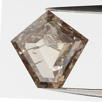 0.64 CT Natural Loose Diamond, Pentagon Cut Diamond, Salt And Pepper Diamond, Black Grey Diamond, Rose Cut Diamond, Rustic Diamond L9583