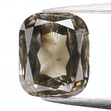 0.85 Ct Natural Loose Diamond, Cushion Cut Diamond, Brown Diamond, Polished Diamond, Real Diamond, Rustic Diamond, Antique Diamond KDL390
