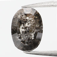 0.34 Ct Natural Loose Diamond, Oval Diamond, Black Diamond, Grey Diamond, Salt and Pepper Diamond, Antique Diamond, Real Diamond L380
