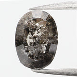 0.34 Ct Natural Loose Diamond, Oval Diamond, Black Diamond, Grey Diamond, Salt and Pepper Diamond, Antique Diamond, Real Diamond L380