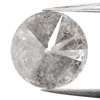 1.45 Ct Natural Loose Diamond, Round Brilliant Cut, Salt Pepper Diamond, Black Diamond, Gray Diamond, Rustic Diamond, Round Diamond KDL013