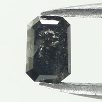 0.49 Ct Natural Loose Diamond, Emerald Cut Diamonds, Black Color Diamond, Rose Cut Diamond, Rustic Diamond, Radiant Diamond KDL5359