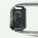0.49 Ct Natural Loose Diamond, Emerald Cut Diamonds, Black Color Diamond, Rose Cut Diamond, Rustic Diamond, Radiant Diamond KDL5359