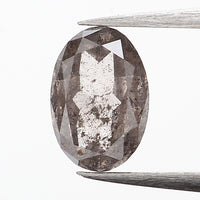 0.40 Ct Natural Loose Diamond, Oval Diamond, Black Diamond, Grey Diamond, Salt and Pepper Diamond, Antique Diamond, Real Diamon L244