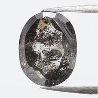 1.04 Ct Natural Loose Diamond, Oval Diamond, Black Diamond, Grey Diamond, Salt and Pepper Diamond, Antique Diamond, Real Diamond KDL324