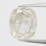 0.94 Ct Natural Loose Diamond, Cushion Diamond, Milky White Diamond, Polished Diamond, Rose Cut Diamond, Rustic Diamond KDL5089