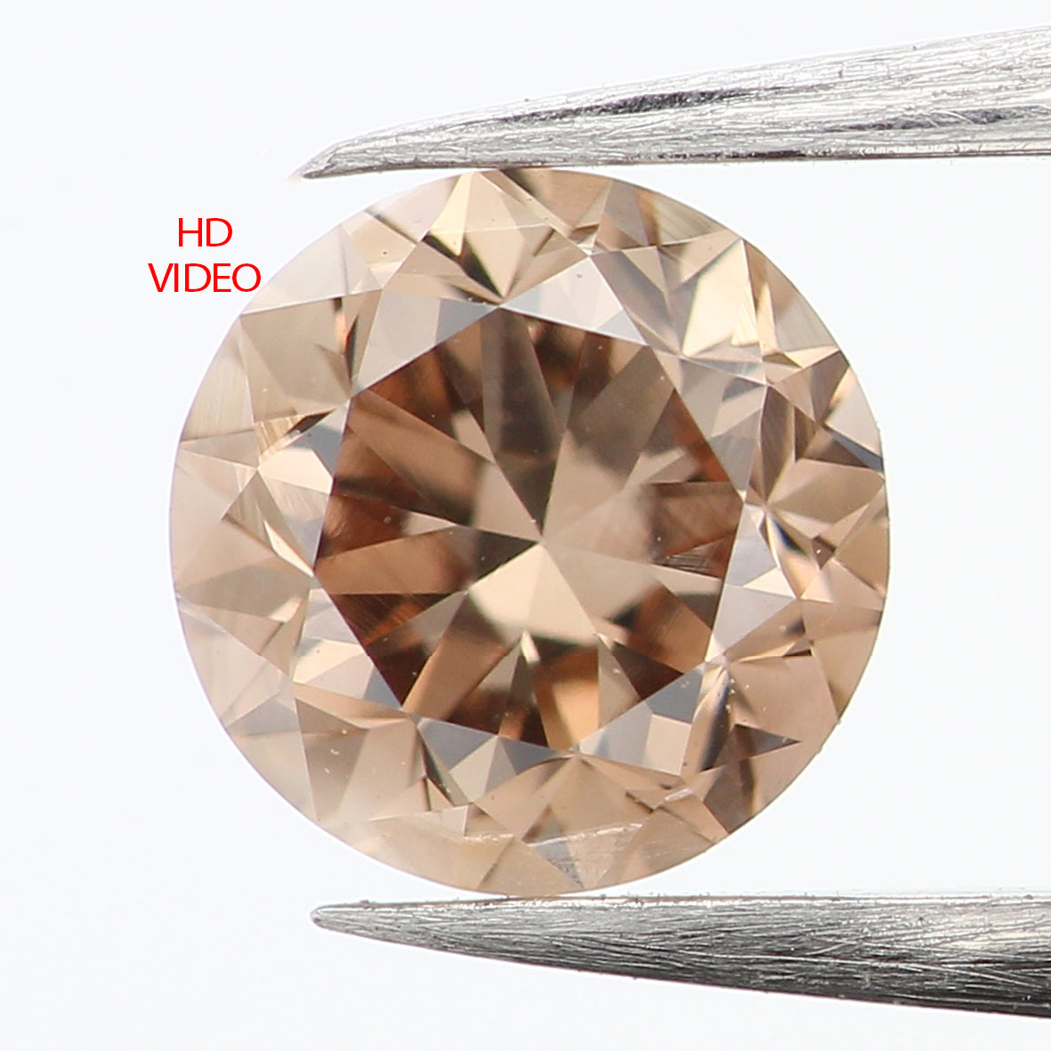 0.41 Ct Natural Loose Diamond, Brown Diamond, Round Diamond, Round Brilliant Cut Diamond, Sparkling Diamond, Rustic Diamond, L837