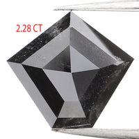 2.28 CT Natural Loose Diamond, Pentagon Cut Diamond, Black Diamond, Black Loose Pentagon Diamond, Rose Cut Diamond, Rustic Diamond KDL870