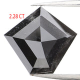 2.28 CT Natural Loose Diamond, Pentagon Cut Diamond, Black Diamond, Black Loose Pentagon Diamond, Rose Cut Diamond, Rustic Diamond KDL870
