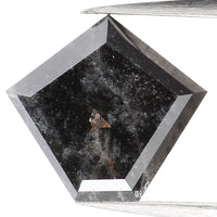2.28 CT Natural Loose Diamond, Pentagon Cut Diamond, Black Diamond, Black Loose Pentagon Diamond, Rose Cut Diamond, Rustic Diamond KDL870