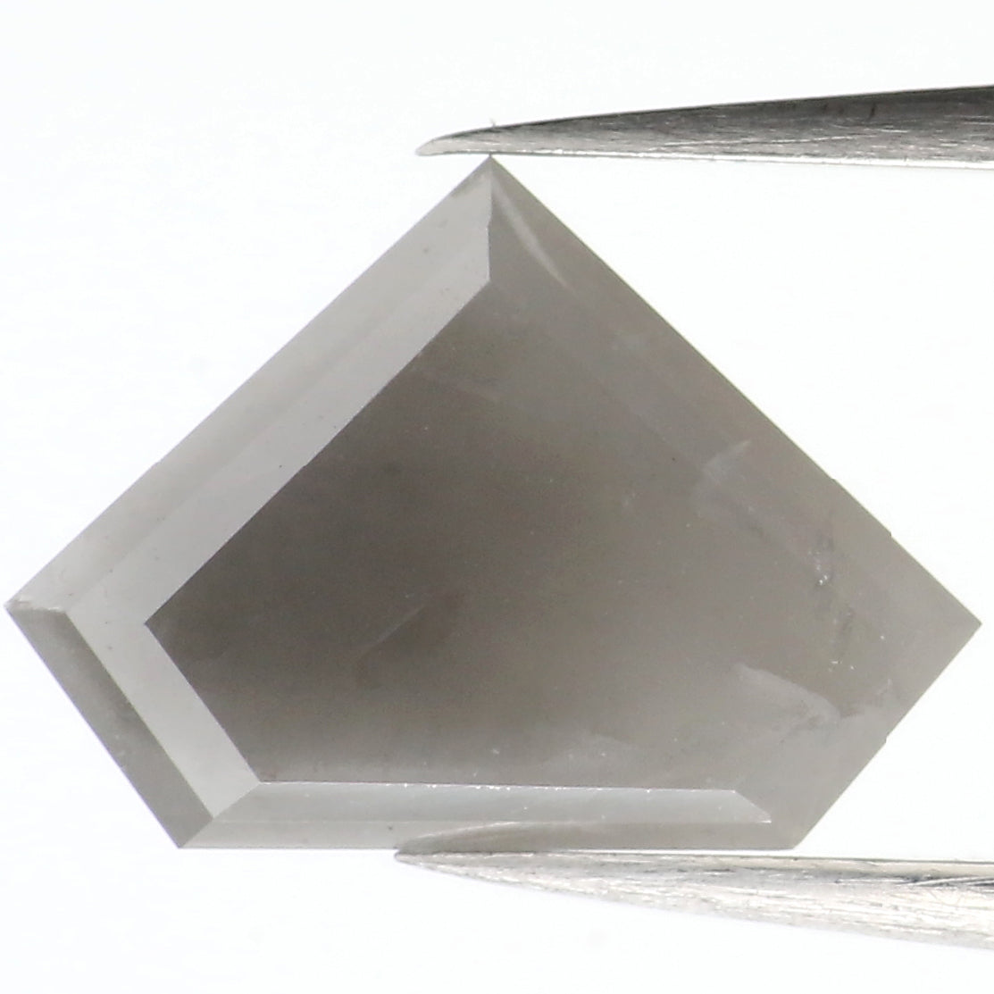 2.35 Ct Natural Loose Shield Diamond Gray Color Shield Cut Diamond 7.90 MM Natural Loose Diamond Gray Color Shield Rose Cut Diamond QL906