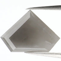 2.35 Ct Natural Loose Diamond, Shield Cut Diamond, Grey Color Diamond, Rose Cut Diamond, Rustic Diamond, Antique Diamond KDL906