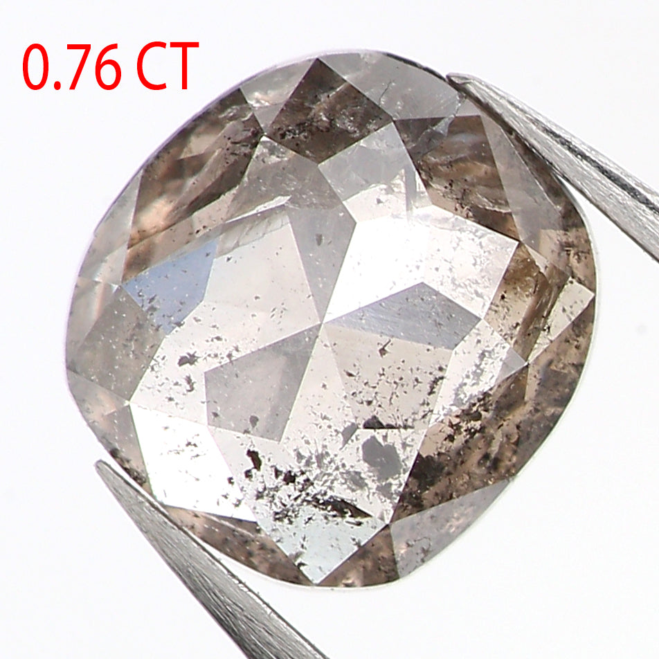 0.76 CT Natural Loose Cushion Diamond Salt And Pepper Diamond Natural Loose Diamond 5.65 MM Cushion Cut Diamond Cushion Shape Diamond KQL533