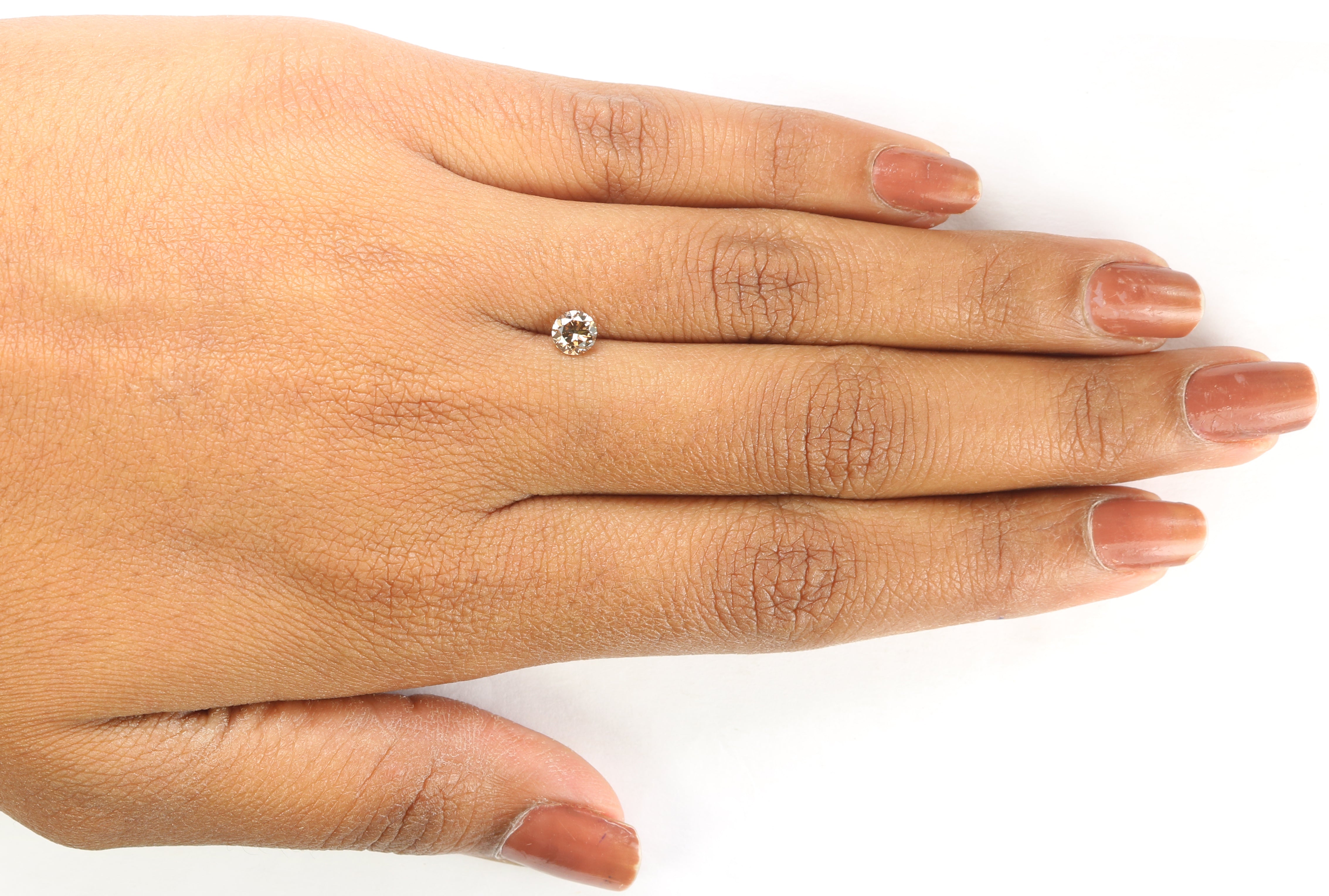 0.41 Ct Natural Loose Round Shape Diamond Brown Color Round Diamond 4.50 MM Natural Loose Brown Diamond Round Brilliant Cut Diamond LQ837