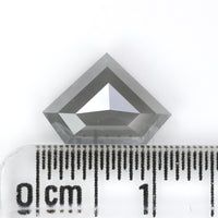 2.35 Ct Natural Loose Diamond, Shield Cut Diamond, Grey Color Diamond, Rose Cut Diamond, Rustic Diamond, Antique Diamond KDL906