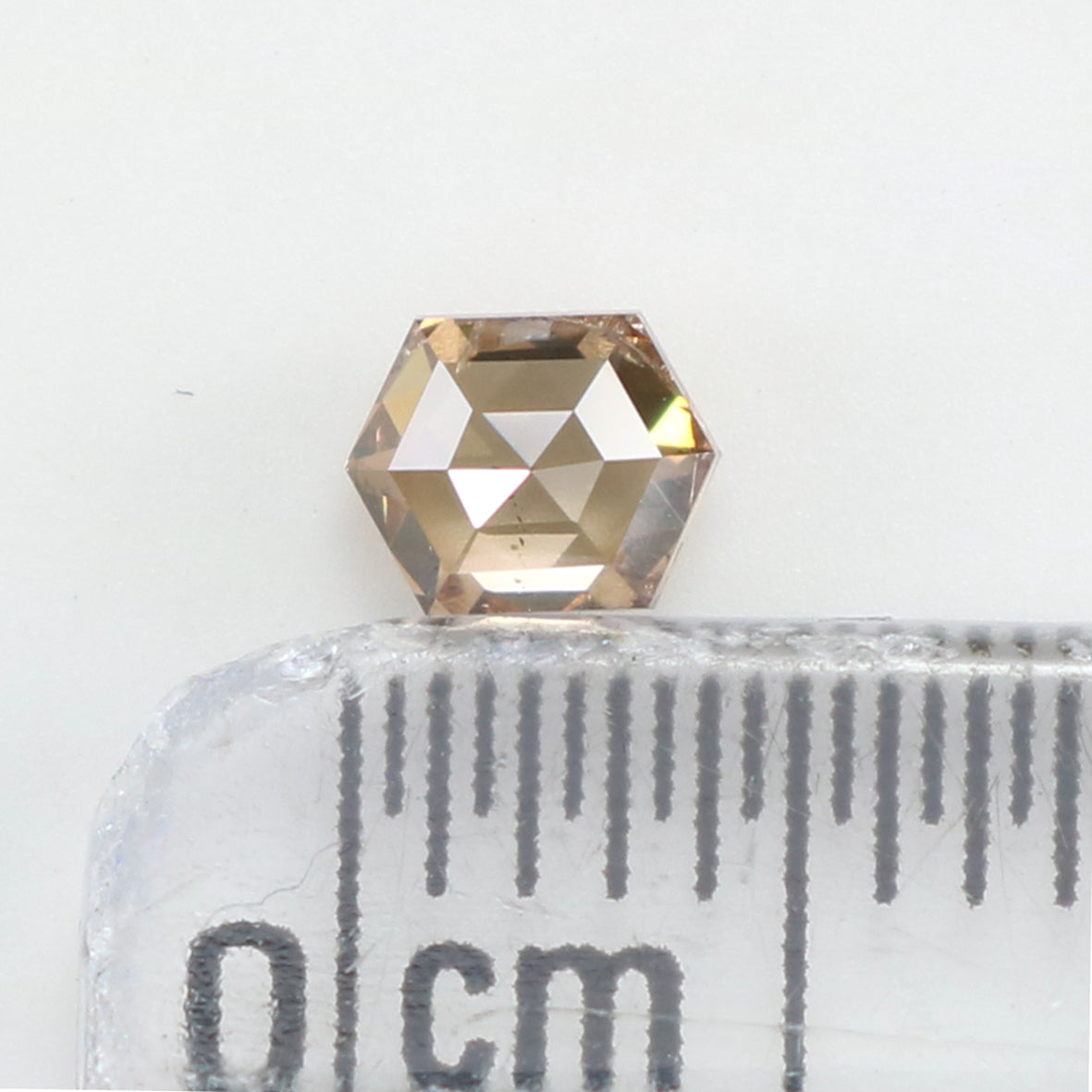0.29 CT Natural Loose Hexagon Shape Diamond Brown Color Hexagon Cut Diamond 4.20 MM Natural Loose Brown Color Hexagon Rose Cut Diamond LQ850